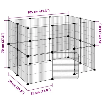 vidaXL cage pour animaux de compagnie Acier