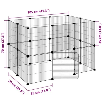 vidaXL cage pour animaux de compagnie Acier vidaXL cage pour animaux de compagnie Acier
