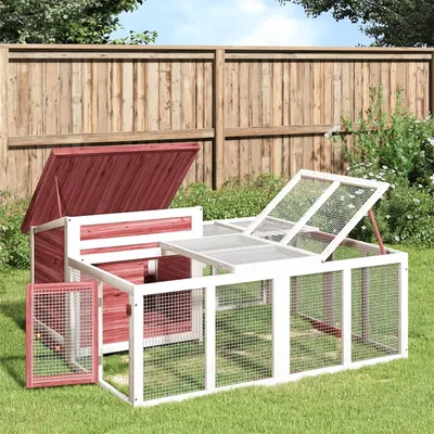 vidaXL clapier Bois de pin