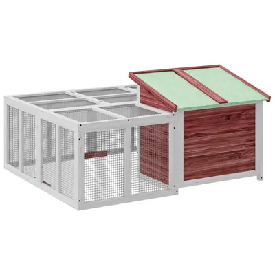 vidaXL clapier Bois de pin