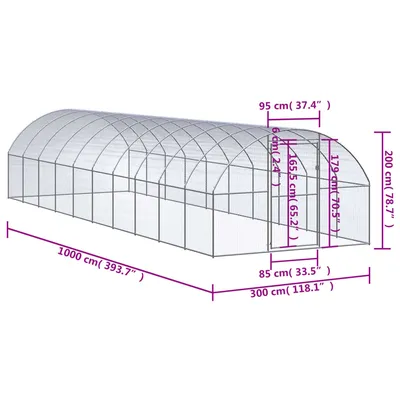 vidaXL poulailler Acier