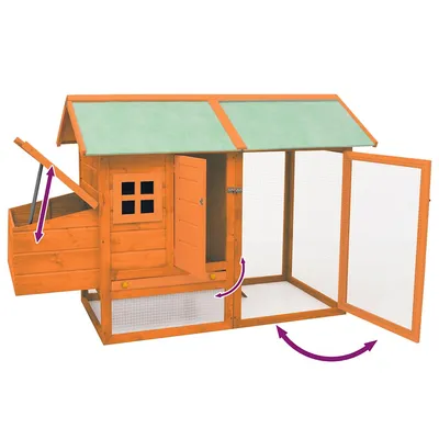 vidaXL poulailler Bois de pin