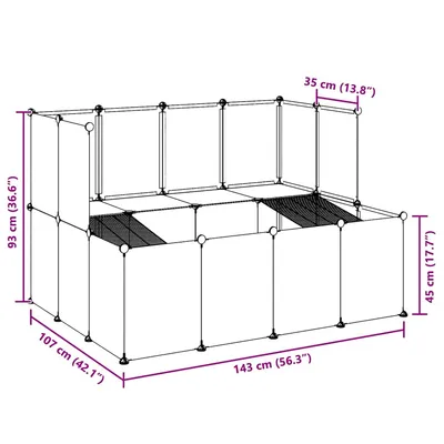 vidaXL cage pour animaux Polypropylène