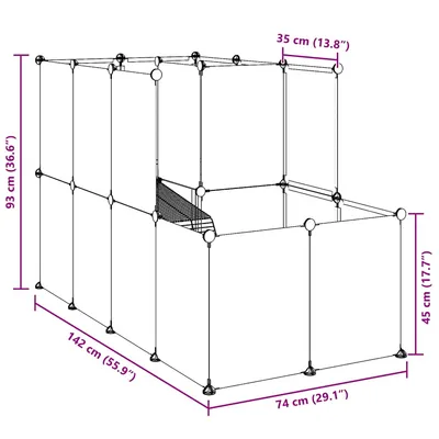 vidaXL cage pour animaux Polypropylène