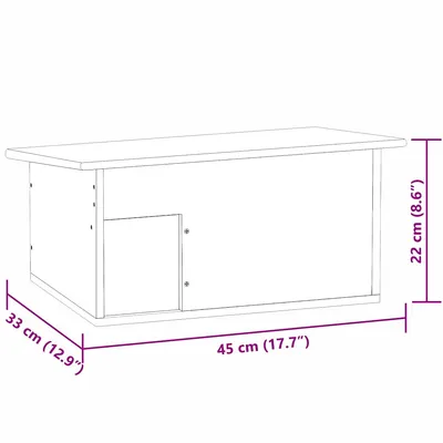 vidaXL maison de hérisson Bois