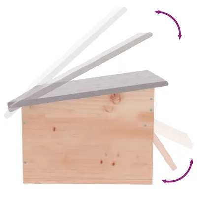 vidaXL maison de hérisson Bois