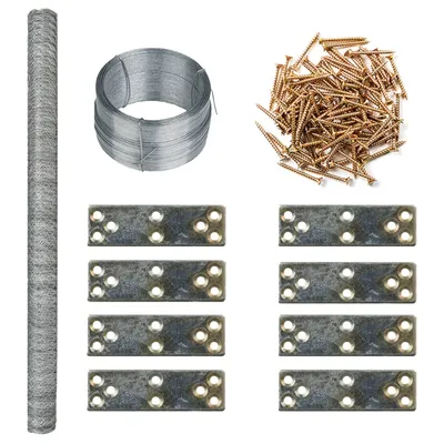 vidaXL extension de poulailler Métal