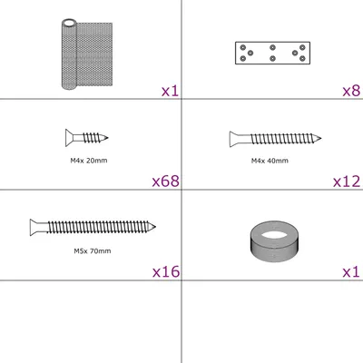vidaXL extension de poulailler Métal