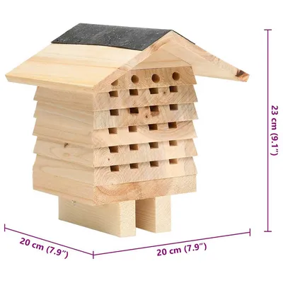 vidaXL maison d'abeilles Bois