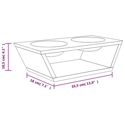 vidaXL bol pour chien surélevé Bambou