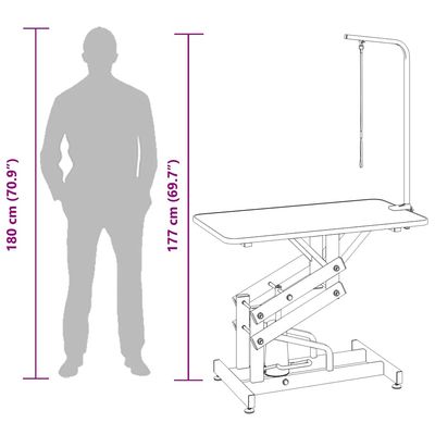vidaXL Table de toilletage Acier inoxydable