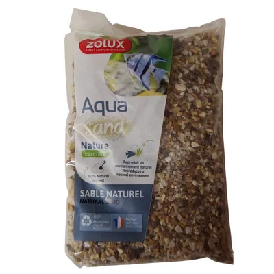 Sol décoratif 2-5 mm naturel quartz jaune AquaSand 1 kg pour aquarium
