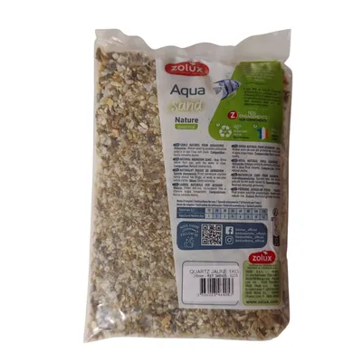 Sol décoratif 2-5 mm naturel quartz jaune AquaSand 1 kg pour aquarium