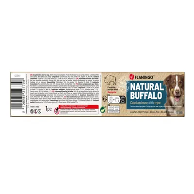 Os de buffle calcium avec tripes Friandise Nature 230 g pour chien
