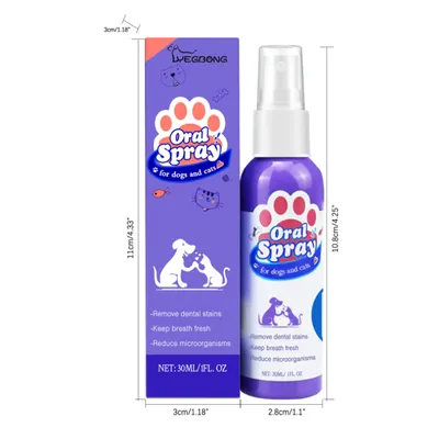 IntiMeg Spray de nettoyage dentaire pour chats et chiens