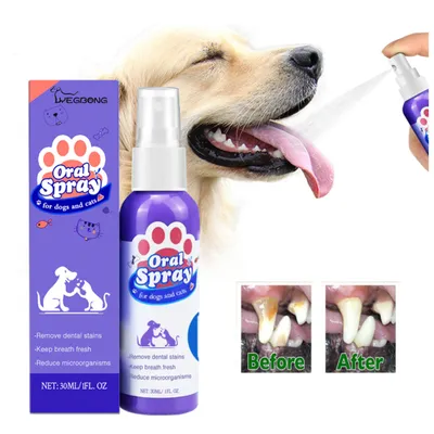 IntiMeg Spray limpiador dental para gatos y perros