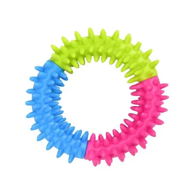 ZenPets Direct Power  Jouet pour chien anneau à pointes tricolore