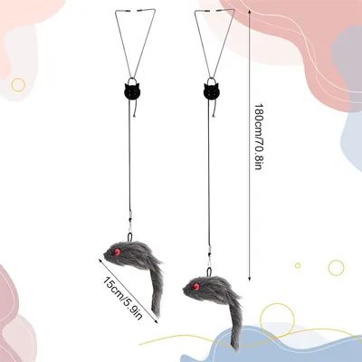 IntiMeg Jouet souris suspendue pour chat