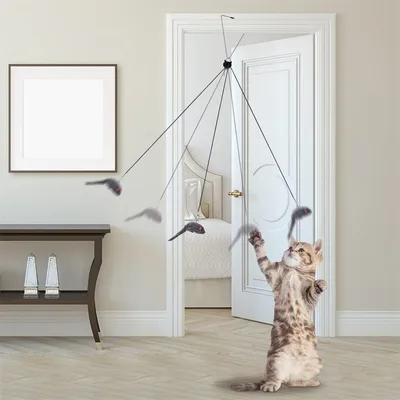 IntiMeg Jouet souris suspendue pour chat