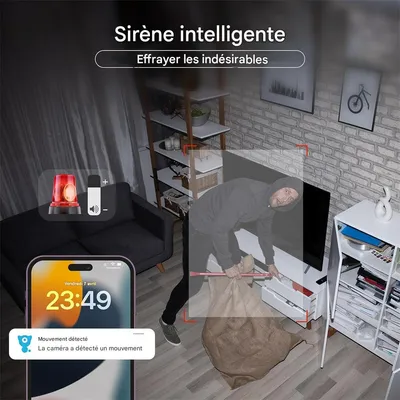 IntiMeg Caméra de surveillance WiFi pour  animaux