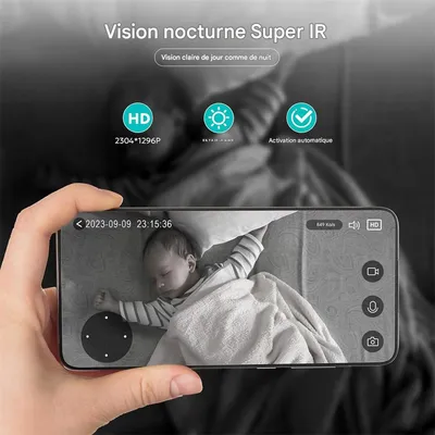 IntiMeg Caméra de surveillance WiFi pour  animaux