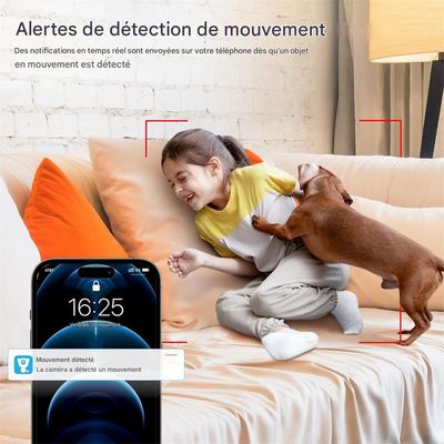 IntiMeg Caméra de surveillance WiFi pour  animaux