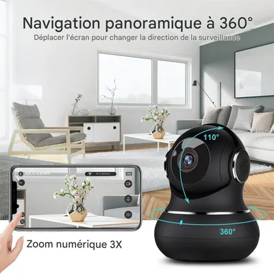 IntiMeg Caméra de surveillance WiFi pour  animaux