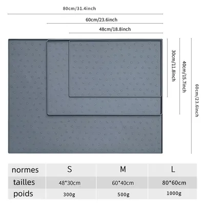 IntiMeg Alfombrilla antideslizante para comer para perros y gatos