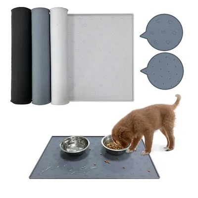 IntiMeg Alfombrilla antideslizante para comer para perros y gatos