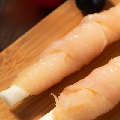 Direct Power Barre de grignotage pour chien en cuir enroulé de poulet