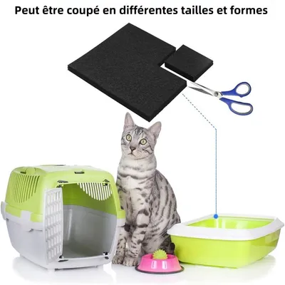 IntiMeg Filtres de Rechange à Charbon Actif pour Bac à Litière de Chat