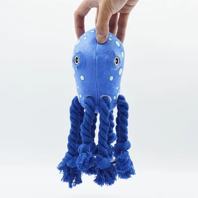IntiMeg Jouet en peluche pour chien en forme de pieuvre