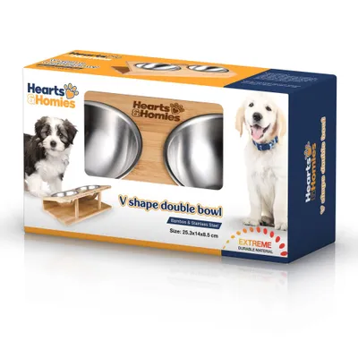 WellHome Bol en acier inoxydable et bambou