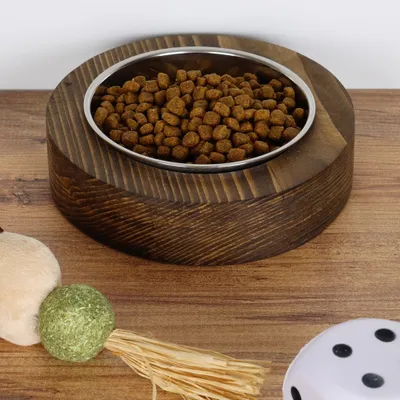 WellHome Bol en acier inoxydable et bois