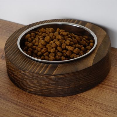 WellHome Bol en acier inoxydable et bois