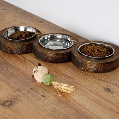 WellHome Bol en acier inoxydable et bois