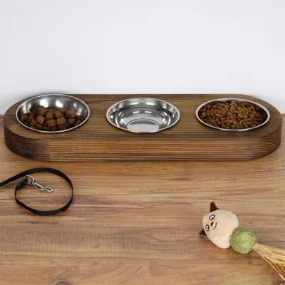 WellHome Bol en acier inoxydable et bois