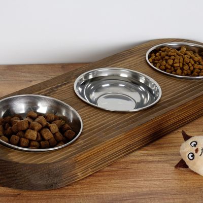 WellHome Bol en acier inoxydable et bois