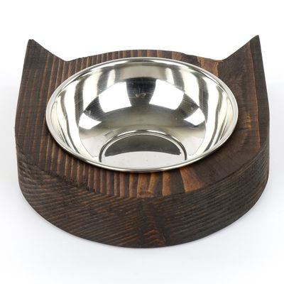 WellHome Bol en acier inoxydable et bois