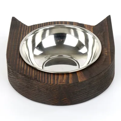 WellHome Bol en acier inoxydable et bois