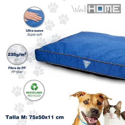 WellHome Bol en acier inoxydable et bambou avec coussin