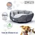 WellHome Bol en acier inoxydable et bambou avec lit