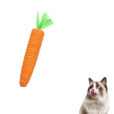 ZenPets Jouet en forme de carotte en corde pour chat