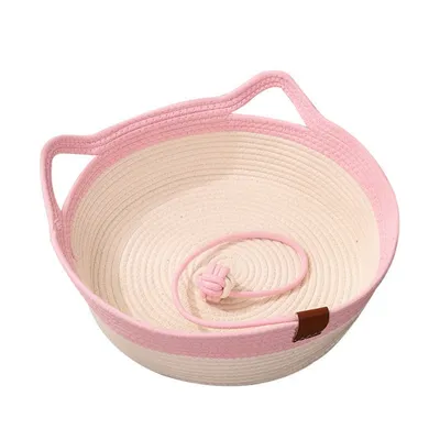 ZenPets Nid en paille pour chat avec jouet