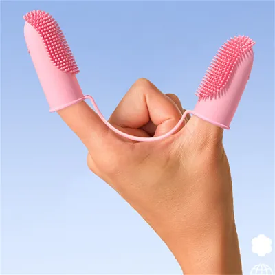 ZenPets Ensemble de brosses à double doigt pour chats et chiens