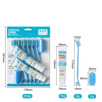 ZenPets Kit de Dentifrice et de Brosse à Dents pour Animaux de Compagnie