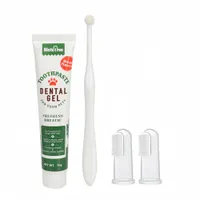 ZenPets Kit de Dentifrice et de Brosse pour Animaux de Compagnie