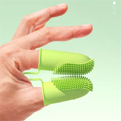 ZenPets Ensemble de brosses à double doigt pour chats et chiens2 pièces