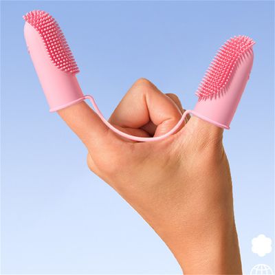 ZenPets Ensemble de brosses à double doigt pour chats et chiens2 pièces