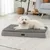 lionto lit orthopédique pour chien avec coussin lavable doux